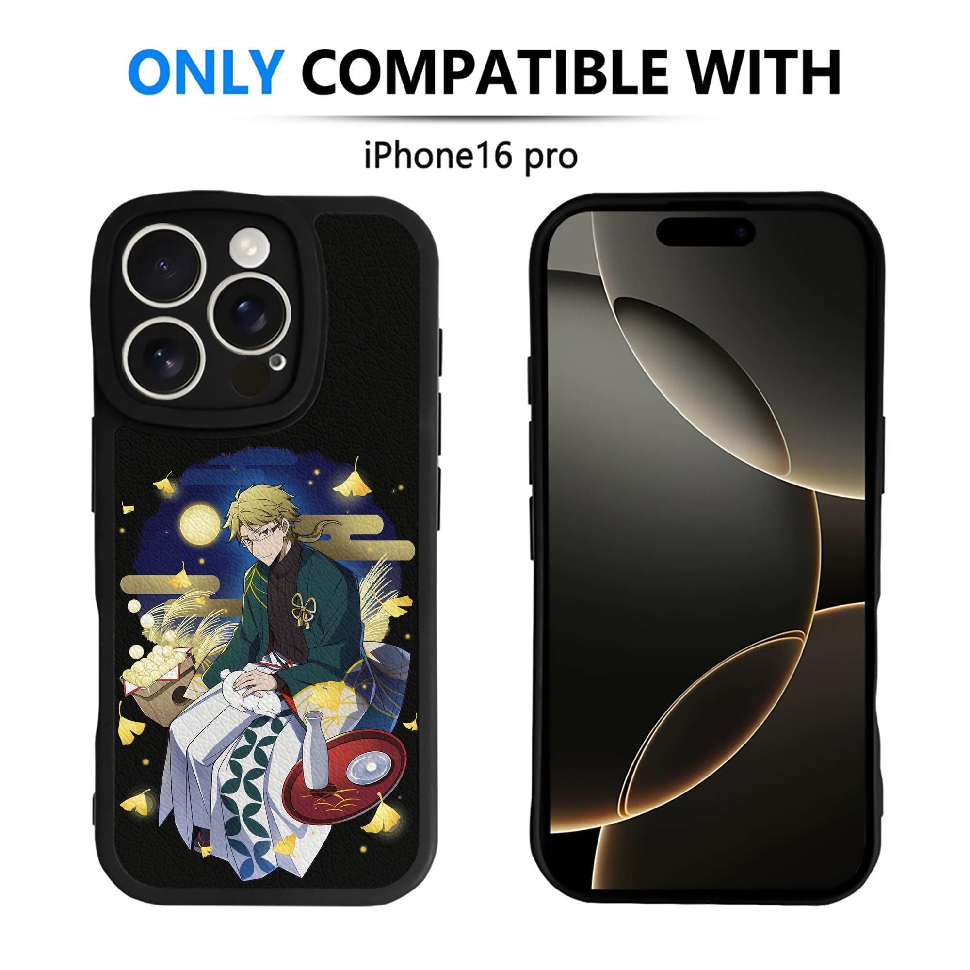 （画像用） 文豪ストレイドッグス Bungo Stray Dogs 【iPhone 16シリーズ対応】シリコンスマホケース（レザー調） 材質：シリコン